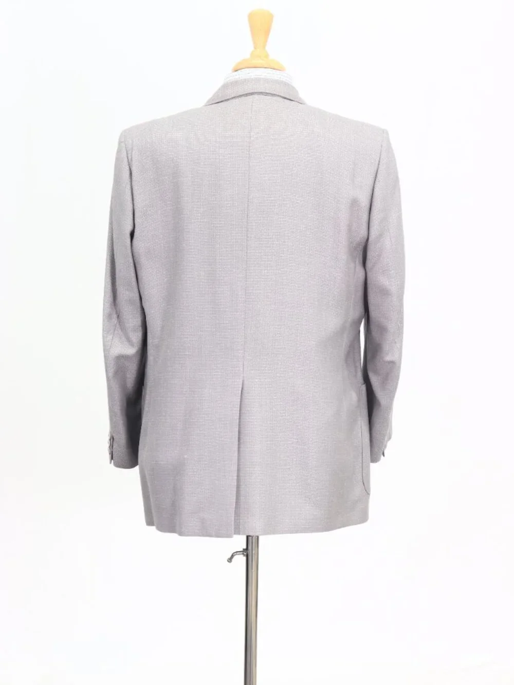 Vintage 1990s 46R Gray Blazer Sport Coat Jacket 2-Button Solid W891